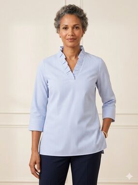 Blue Striped Women's Camisole With pocket